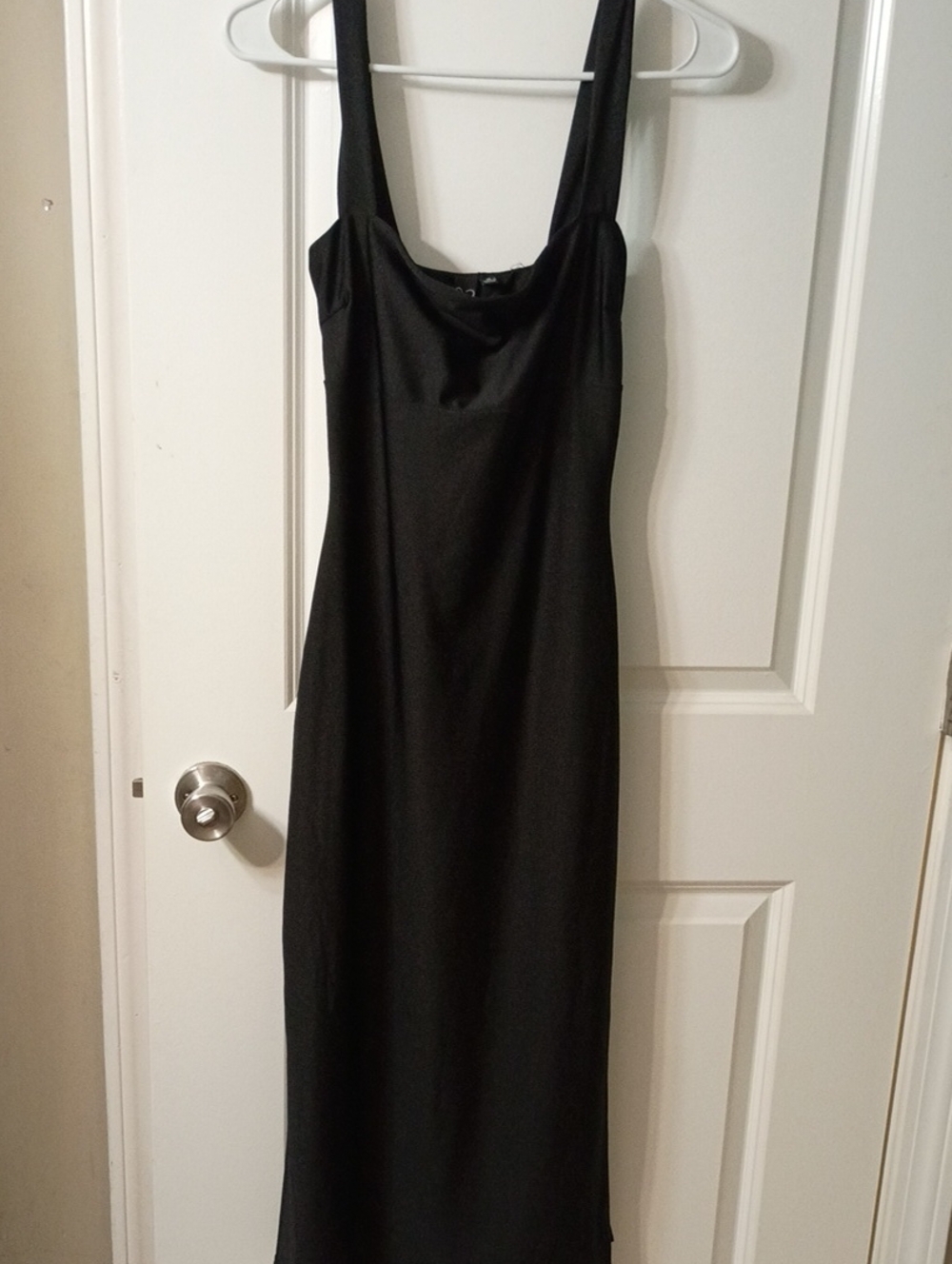 Windsor Black Maxi Slip Dress with Scoop Neck